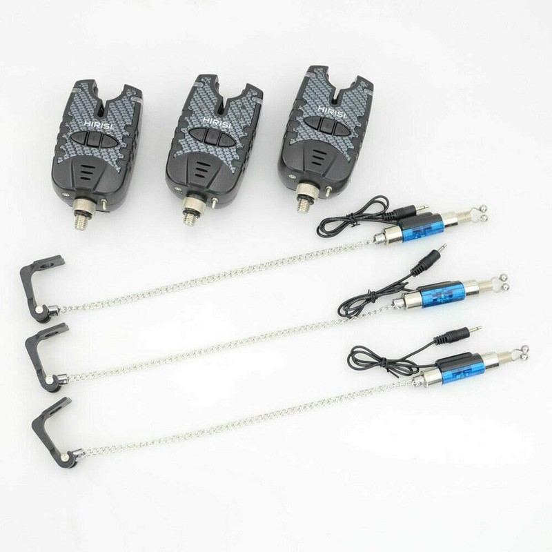 TMC 3 x Carp Fishing Bite Alarm and illuminated Swinger