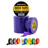 SPORTTAPE Sock Tape - 6 Rolls, Purple - 1.9cm x