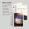 Lantern Press Lake Michigan, Sunset on Beach (52 Playing Cards,
