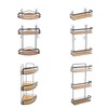 MSV Shower Shelf Shower Basket Bathroom No Drilling with Suction