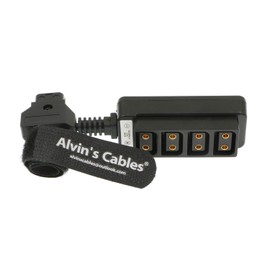 Alvin's Cables D-tap Splitter Ultrashort Power Cable D-Tap Male to 4 Port Dtap Female Cord for ARRI RED Cameras TILTA Steadicam IDX Battery