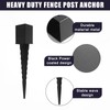 1 Pcs 24" Fence Post Anchor Ground Spike| Black Powder-Coated|