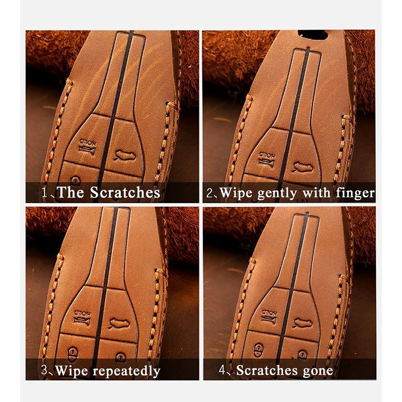 SANRILY Leather Key Fob Cover for Toyota 4runner 2021 Tacoma