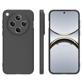 QWYJ Funda para OPPO Find X8 Pro 5G Case Protectora de TPU Suave Ultrafina Matte Minimalista Carcasa para OPPO Find X8 Pro 5G Funda Liso(Negro)