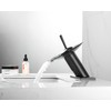 Bathroom Faucet Black Glass Spout Waterfall Single Handle One Hole