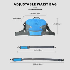 Rock Cloud Water Resistant Waist Pack, Adjustable Strap Fanny Pack Crossbody Bag for Man Women