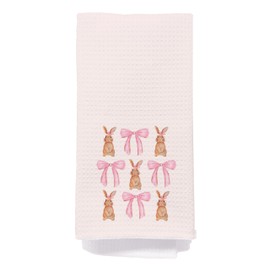 bitCNY Coquette Bunny Kitchen Towels, Easter Vibes Towel, Rabbit Decor, Easter Gfits to Women, Bunny Decor Dish Tea Towels for Kitchen, 16x24 Inch