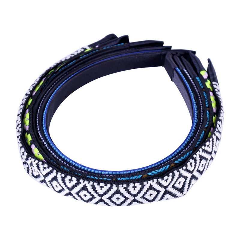 Frill Shop Alice Bands - Set of 5 Embroidered Wide