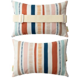 vmgreen Outdoor Pillow for Chaise Lounge Chair, Adirondack Chair Head Resting Cushion, Waterproof with Adjustable Elastic Stripe for Garden Furniture Decorative 2 Pack 11”*16”