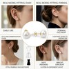 URTHEONE Pearl Earrings 8-9mm AAAAA+ Freshwater Studs for Women, 18K