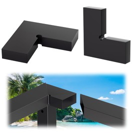 2 Pack Corner Connectors for 2"x1" Aluminum Handrail, 100mm x 43.4mm x 18.4mm High Strength POM Connector Handrail Accessories Fits for Deck Cable Railing System