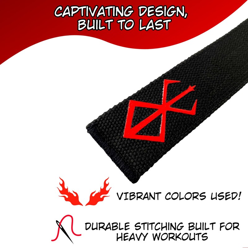 Kunaigrip Anime Wrist Lifting Straps - Wrist Straps for Weight