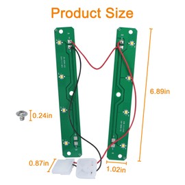 Refrigerator Accessories W11043011 Refrigerator LED Light Compatible with Whirlpool Kenmore Maytag IKEA Refrigerator LED Light Module W10866538 PS12070396 AP6047972 (PCB Board only)