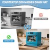 Dishwasher Drain Pan Mat, 23.6''x19.7'' Portable Silicone Mat with Raised
