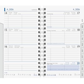 BRUNNEN Weekly Replacement Calendar Model 756 '26 | 87 x 153 mm, Cardboard, White