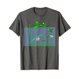 Frog Tadpole Lifecycle Frogs For Kids Cute Green Frog T-Shirt