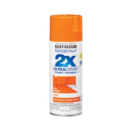 Rust-Oleum 334043 Painter's Touch 2X Ultra Cover Spray Paint, 12 oz, Gloss Real Orange