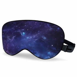 Vnwoalu Galaxy Star Sleep Eye Mask Open Space Starry Sky Men Women Sleep Mask with Adjustable Strap Eye Cover Eye Shade for Travel, Nap,Meditation