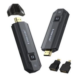 HDMI Wireless HDMI Transmitter Set, Wireless HDMI Transmitter, HDMI Transmitter, No Setup Required/WiFi Required, Small, 50M 1080P, 50m Transfer Range and 66ms Ultra Low Latency Radio, HDMI Extender