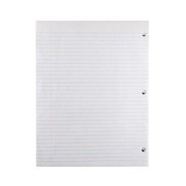 Hilroy Ruled Refill Paper, 3 Hole Punched, 10-7/8 X 8-3/8 Inches, 200 Sheets, White (05233)