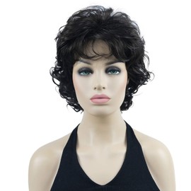 Lydell Short Soft Super Curly Wig Layered Natural Movement Synthetic Women Cosplay Wigs Dark Brown