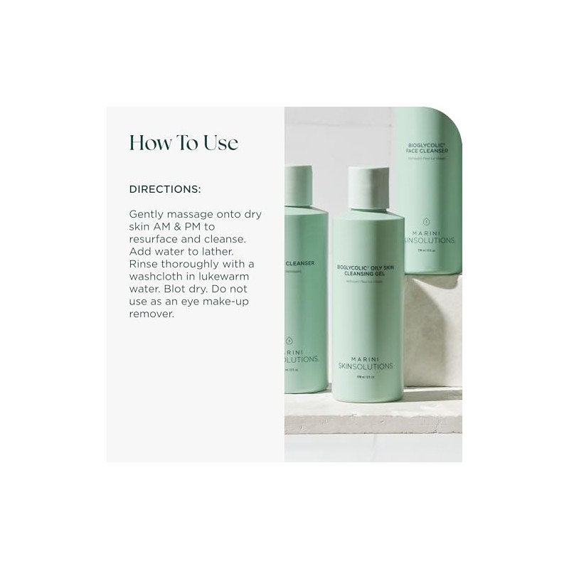 Bioglycolic Oily Skin Cleansing Gel by Marini SkinSolutions for Unisex