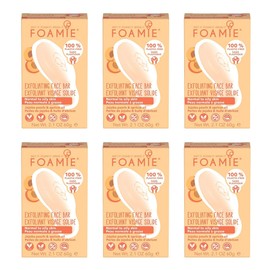 FOAMIE More Than a Peeling Exfoliating Face Bar Jojoba Pearls & Apricot Oil for Normal to Oily Skin - 6 x 60g