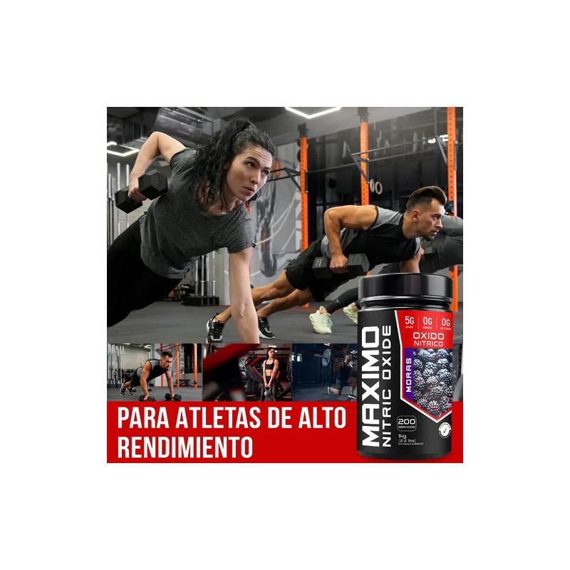 Óxido Nítrico Maximo Protein Pre Entreno 1kg 200 Servicios
