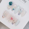 Flower Nail Flower Fresh Flowers Handmade Nail Tips - Short