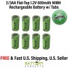 BC CELL 8 pcs 2/3 AA 2/3AA 600mAh NiMH 1.2V