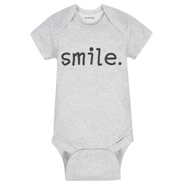 Onesies Brand Baby 8-Pack Short Sleeve Mix & Match Bodysuits, Play Smile & Hug Neutrals, 12 Months