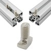 20 PCS M8 Thread T-Slot Drop-in Stud Sliding Screw Bolt,