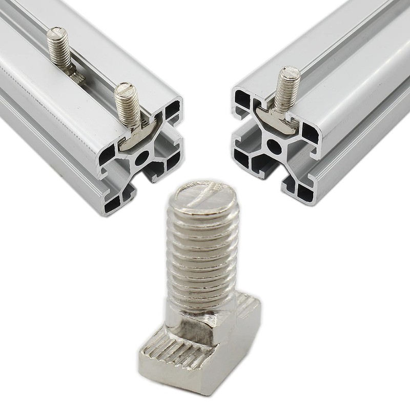 20 PCS M8 Thread T-Slot Drop-in Stud Sliding Screw Bolt,