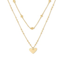 Kendra Scott Ari Heart Multistrand Necklace in 14k Gold-Plated Brass, Fashion Jewelry for Women