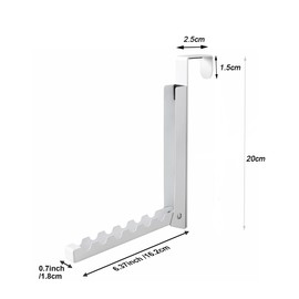 VIAV Design Foldable Over The Door Hooks Hanger Drying Laundry Hooks for Hanging Clothes-Universal Fit for Bedroom,Closet, Bathroom,Office No Drill Installation,Fits Doors ≤2.5cm Thick-2PCS White