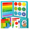 YAOZUP Fraction Game, Arithmetic Educational Toy, 9 Colour-Coded Magnetic Fraction