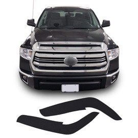 Gomu Headlight Eyelid Eyebrow Graphic Overlay Pre Cut Vinyl Decal Compatible with Toyota Tundra 2014 2015 2016 2017 - Carbon Fiber White