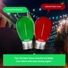 S14 Colored LED String Light Bulbs, 24-Pack 1W Plastic Shatterproof