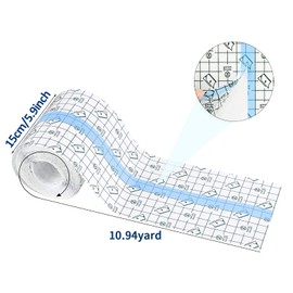 Qunkun Waterproof Bandages, Waterproof Bandage Roll, Waterproof Shower Bandages, Sterile Compresses, Sterile Wound Bandages, 15x10 cm, Fixing Bandage Roll for Waterproof Bandages, Anti-allergic (15 cm)