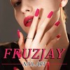 Fall Press on Nails Red Fake Nails Short Square False