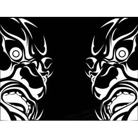 Cutting Sticker Kongo Rikishi Statue Nio-Ogre Car Sticker Decal Sticker Dress up or Hide Car Motorcycle Etc. Size: 4.7 x 3.5 inches (12 x 9 cm), White