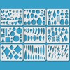 ORIGACH 9 Pcs Reusable Earrings Making Template Leather Earring Templates,