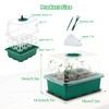 5Sets Seed Starter Tray with Grow Light, Elevated Seedling Starter