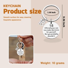 18th Birthday Gifts for Daughter Son 18 Year Old Birthday Gifts for Brother Men 18 Th Birthday Gifts for Girls Sister Born In 2007 Gifts for Boys Nephew 18th Birthday Keychain Gift for Friend