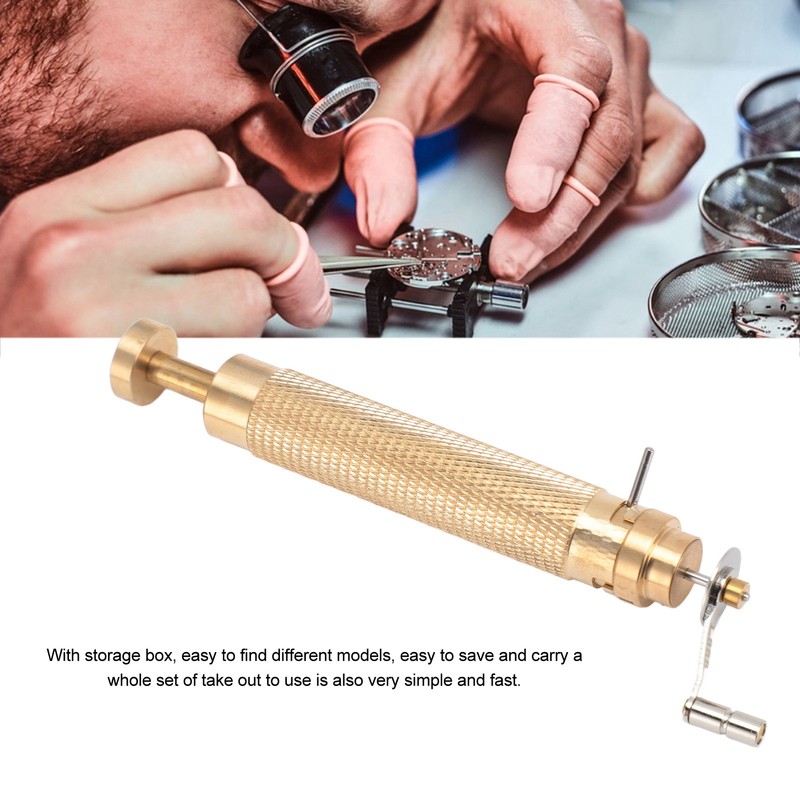 Watch Mainspring Winder Set DIY Watchmaker Tools Brass Watch Winding