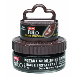 Moneysworth & Best Instant Shoe Shine Cream Kit, Dark Brown, 50 ml