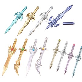 CHUNLINLAODA 12pcs Sword Shaped Pen Swords Gel Pens Cartoon Gel Pens Creative Gel Pens Novelty Pens Interesting Sword Shaped Pens for Boys Office Writing Birthday Party Gifts (Multicolor 1)
