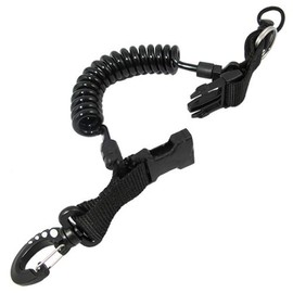 Scuba Choice Scuba Diving Shark Coil Lanyard with 1 Snap and Quick Release Buckles