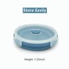 Lunbengo 3piece Collapsible Bowl with Lids, Microwave Silicone Meal Prep
