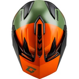 GMAX A11151186 GM-11 RONIN HELMET ORANGE/GREEN/B